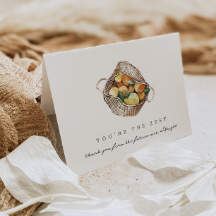 Du bist die Zest Lemon Bridal Shower Dankeskarte
