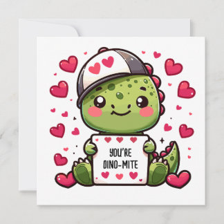 Du bist Dino-mite! - Niedliche Valentinkarte von D Feiertagskarte