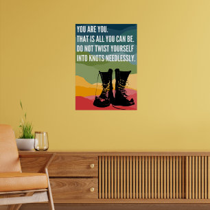 Du bist du Regenbogenkampfstiefel Poster