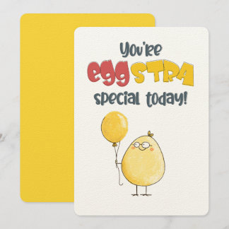 Du bist Eggstra Special heute! Eine Cracking Fun C Einladung