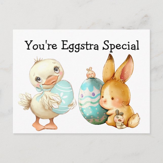Du bist Eggstra Special Postkarte (Vorderseite)