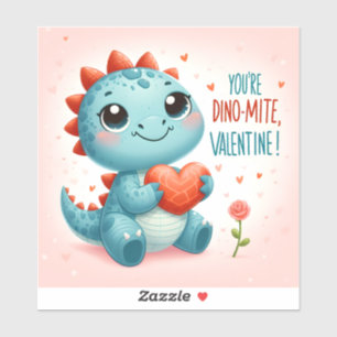 Du bist ein Dinomite Valentinstag Süßer Dinosaurie Aufkleber