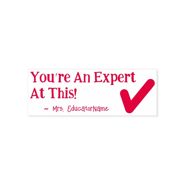 "Du bist ein Experte!" Briefmarke aus Kautschuk Permastempel (Design)