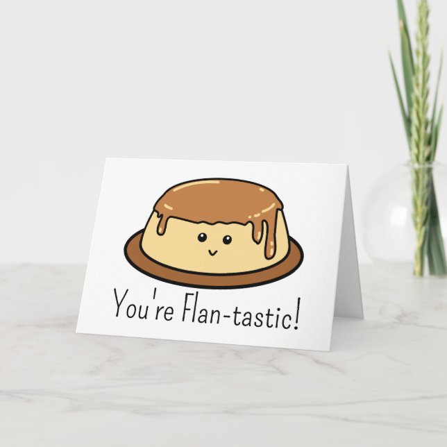 Du bist ein flan-tastischer Welternährungstag Dankeskarte (Vorderseite)