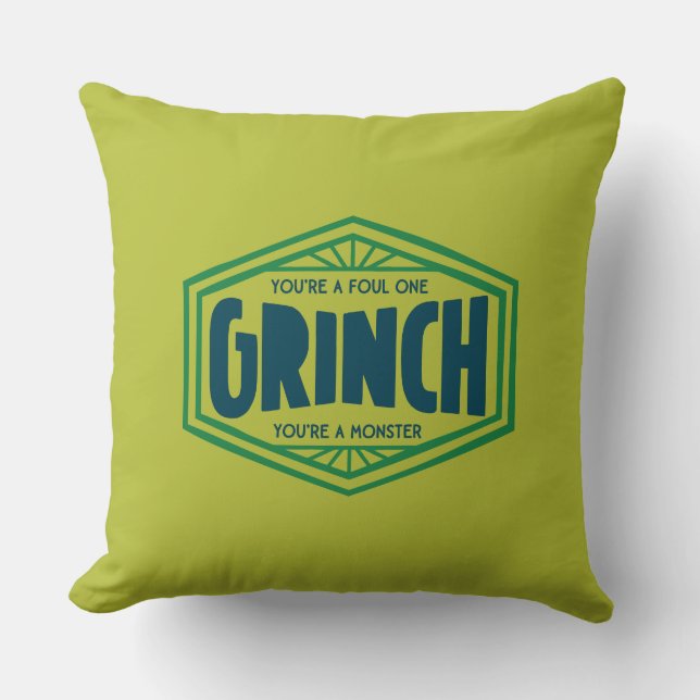 Du bist ein Foul One Grinch Kissen (Vorderseite)
