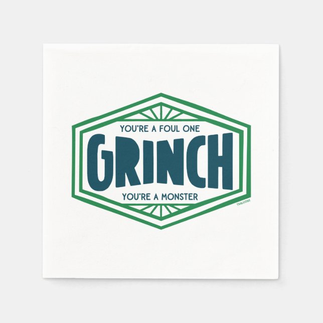 Du bist ein Foul One Grinch Serviette (Vorderseite)