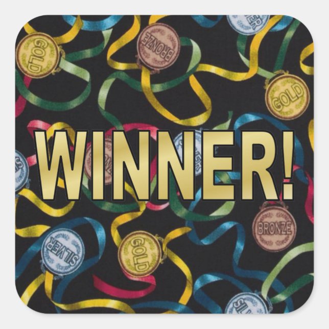 Du bist ein Gewinner! Aufkleber (Vorderseite)