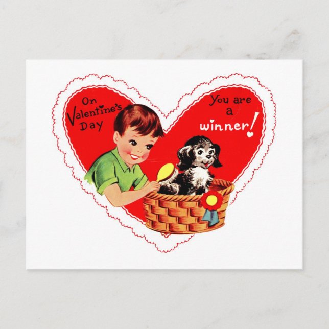 Du bist ein Gewinner Valentine Feiertagspostkarte (Vorderseite)