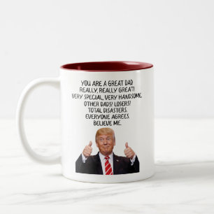 Du bist ein großartiger Vater Trump Zweifarbige Tasse