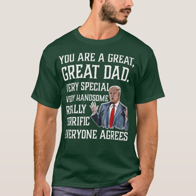 Du bist ein großer Vater Funny Donald Trump Vather T-Shirt (Vorderseite)
