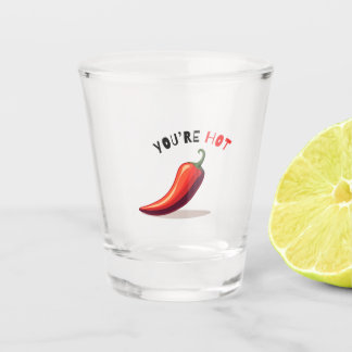 Du bist ein heißes Chili-Schnapsglas Schnapsglas