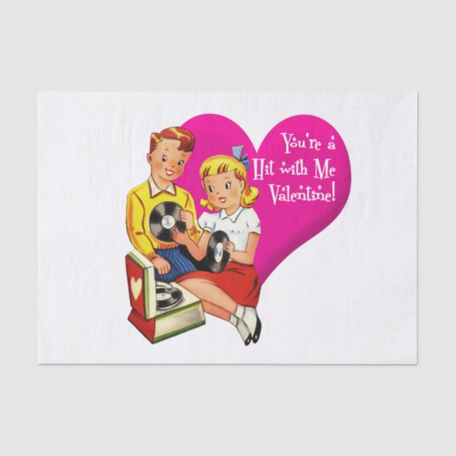 Du bist ein Hit mit mir, Valentine! Seidenpapier (Vorderseite)