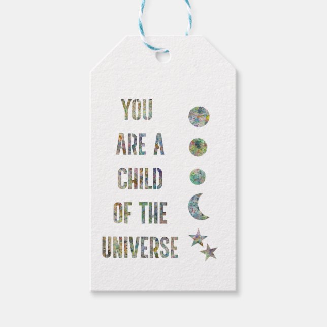 Du bist ein Kind des Universums Geschenkanhänger (Vorderseite)