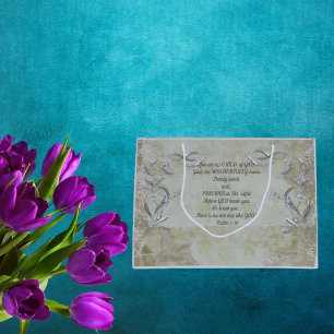 Du bist ein Kind Gottes Geschenktasche Silber Flor Große Geschenktüte