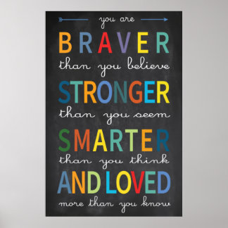 Du bist ein mutiges Klassenzimmer-Poster Poster