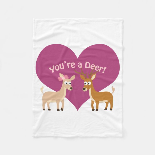 Du bist ein Reh! Fleecedecke (Vorderseite)