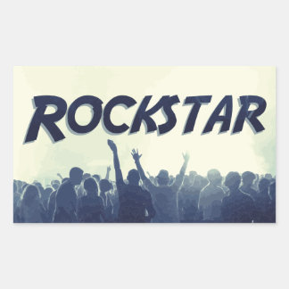 Du bist ein Rockstar! Rechteckiger Aufkleber