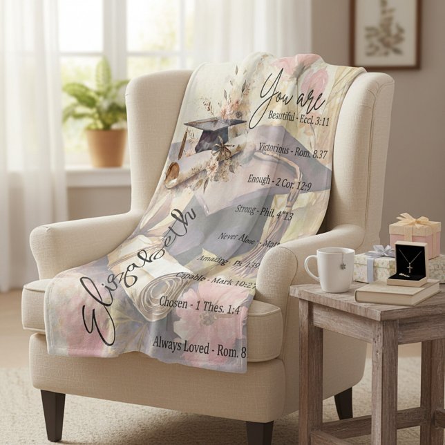 Du bist ein schöner Abschluss personalisiert Fleecedecke (Von Creator hochgeladen)