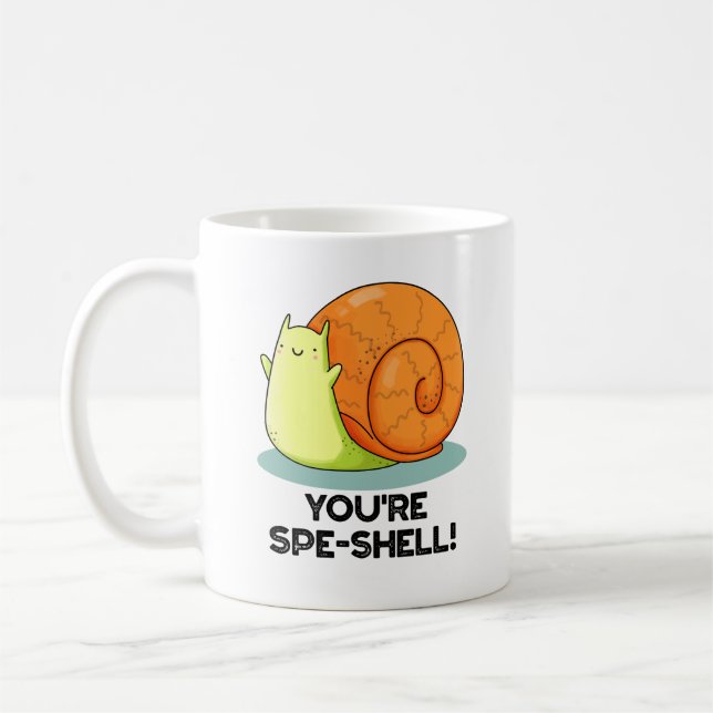 Du bist ein sonniger Schneckenpun aus der Muschel Kaffeetasse (Links)