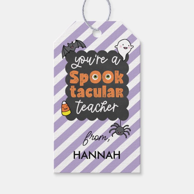 Du bist ein Spooktacular Teacher Halloween Geschenkanhänger (Vorderseite)