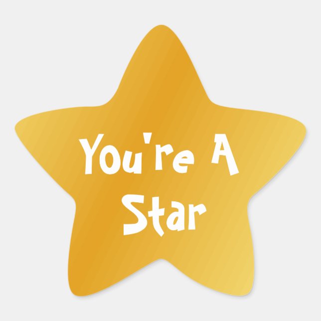 Du bist ein Star-Sticker Stern-Aufkleber (Vorderseite)