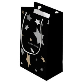 Du bist ein Stern! Elegantes modernes Schwarz Kleine Geschenktüte