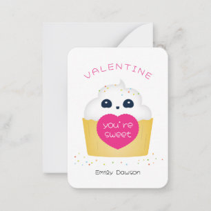 Du bist ein süßer Cupcake Valentinstag für die Kla Mitteilungskarte