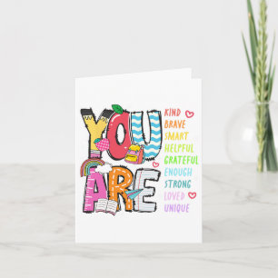 Du bist ein tapferer intelligenter Kindergarten, d Karte