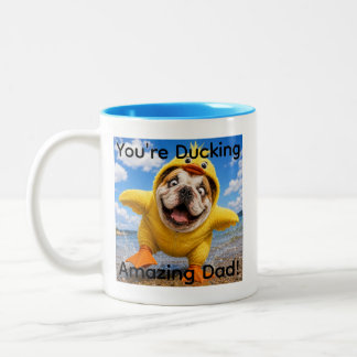 DU bist EIN WAHNSINNSVATI PAPA Zweifarbige Tasse