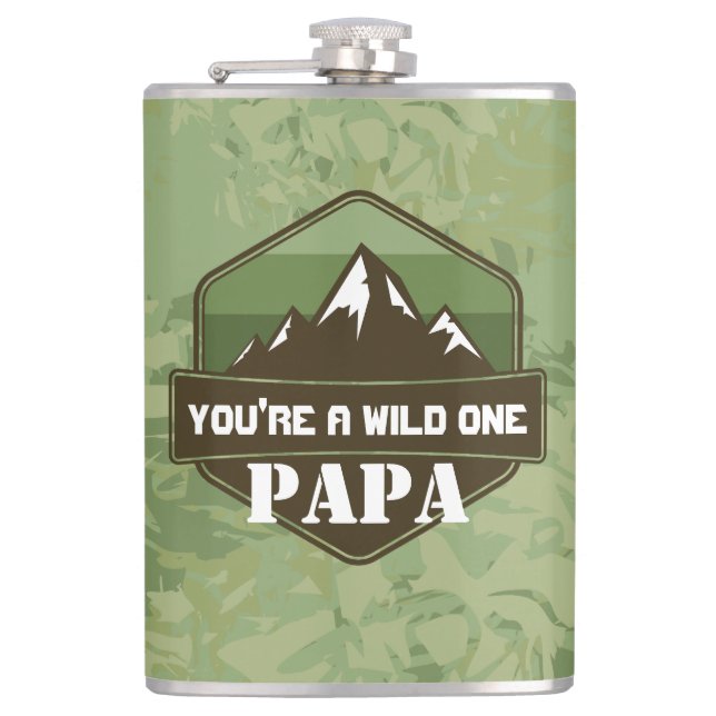 Du bist ein Wild One Personalisiertes Geschenk Flachmann (Vorderseite)