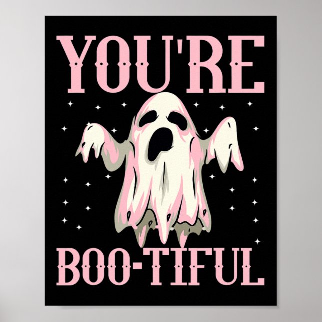 Du bist ein wunderschönes Niedliches Halloween Boo Poster (Vorne)