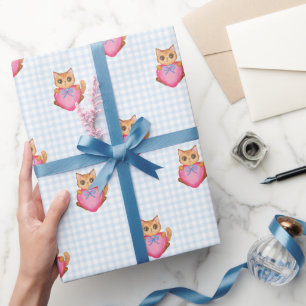 Du bist eine besonders süße Gingham-Kitty-Katze Geschenkpapier