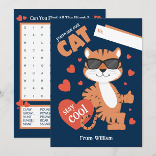 Du bist eine Coole Katze Kids Valentinstag Card Einladung