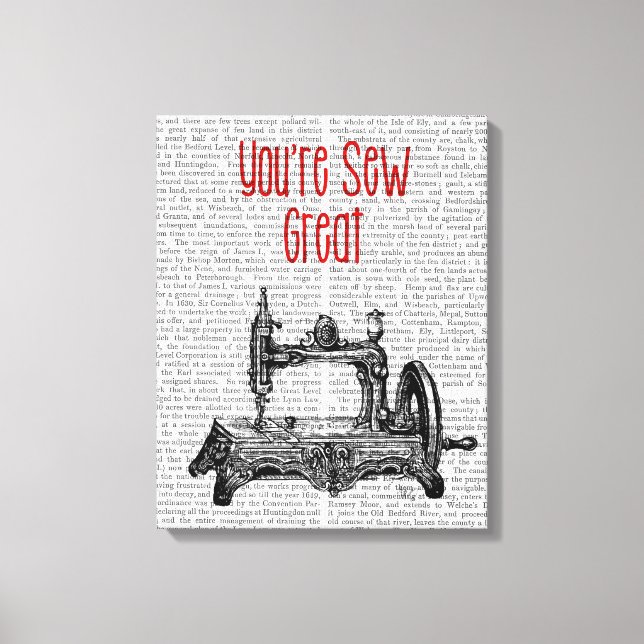Du bist eine großartige Illustration Leinwanddruck (Vorderseite)