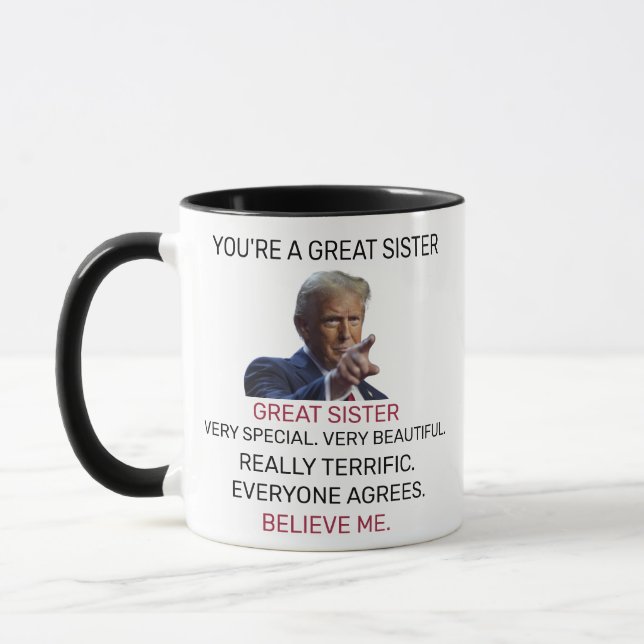 Du bist eine große Schwester, neue Geschenke für F Tasse (Links)