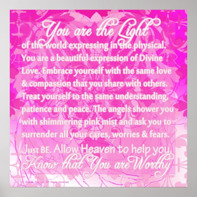 Du bist eine inspirierende Botschaft Gottes Poster (Vorne)