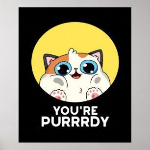 Du bist eine lustige Katze Wortspiel Dunkler Hinte Poster