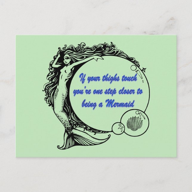 Du bist eine Meerjungfrau Postkarte (Vorderseite)