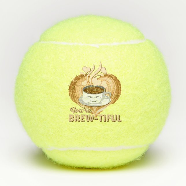Du bist eine schöne Redewendungen Tennisbälle (Vorderseite)