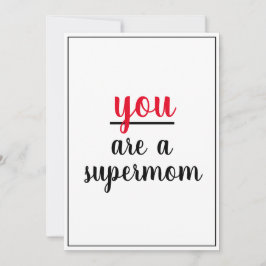 Du bist eine Supermuttergesture-Mutter-Wertschätzu Dankeskarte