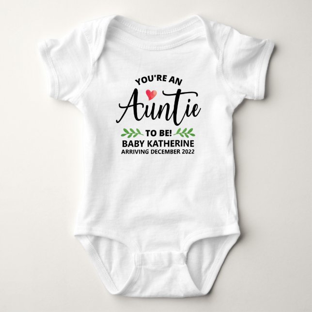 Du bist eine Tante, um zu sein Baby Strampler (Vorderseite)
