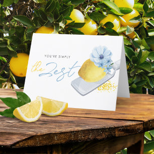 Du bist einfach die Zest Wasserfarbe-Limonen-Faltk Dankeskarte