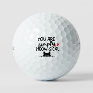 'Du bist einfach Meow-gisch' Geschenk für Katzenli Golfball