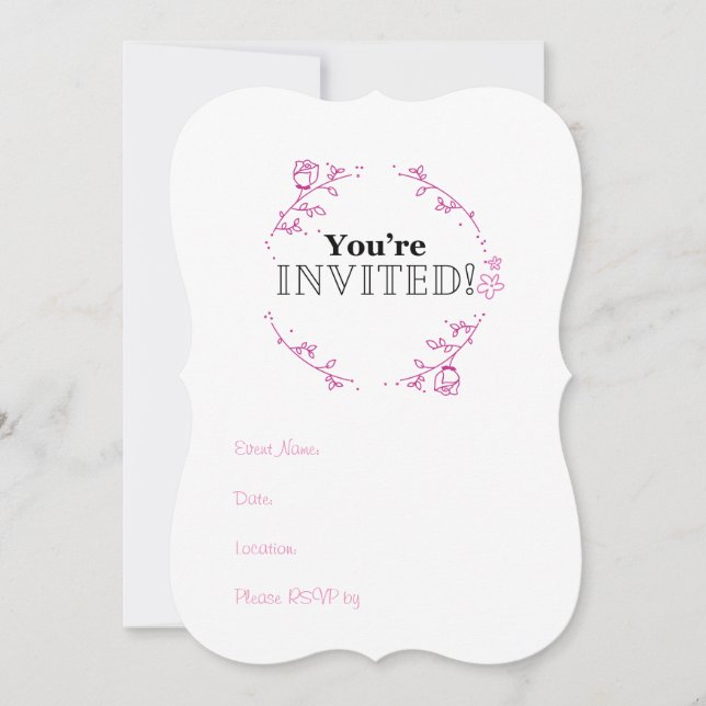 Du bist eingeladen! Einladung (Vorderseite)