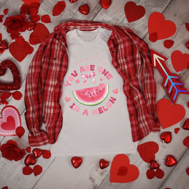 "Du bist eins in einem Melon", das Valentinin von  T-Shirt ("You Are One in a Melon" Custom Men’s Valentine’s T-Shirt)