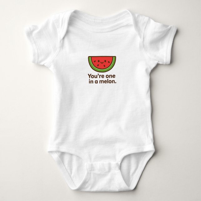 Du bist eins in einem Melon - Niedliches Watermelo Baby Strampler (Vorderseite)