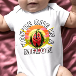 Du bist eins in einem Melon Watermelon Funny Desig Baby Strampler