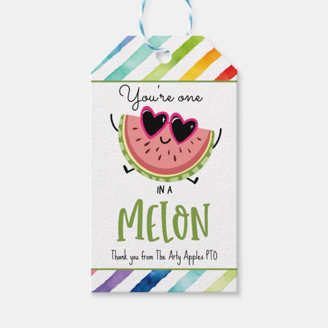 Du bist eins in einem melonischen Geschenktüten Gu Geschenkanhänger (Vorderseite)