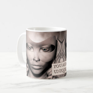 Du bist einzigartig. Männliche Maske Kaffeetasse