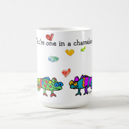 Du bist einzigartig unter Chamäleons Kaffeetasse